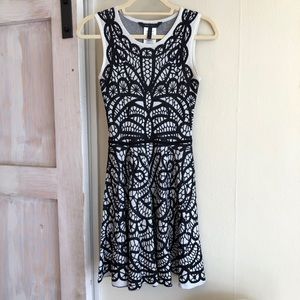 BCBGMAXAZRIA Knit Fit and Flare Dress